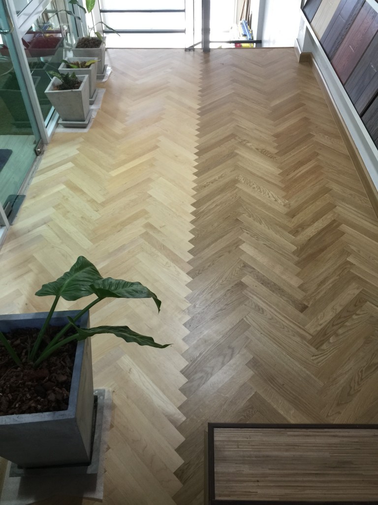 Herringbone-Natural Maple vs Natural Oak
