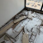 พื้นไม้ลามิเนตเดิมที่เสียหาย