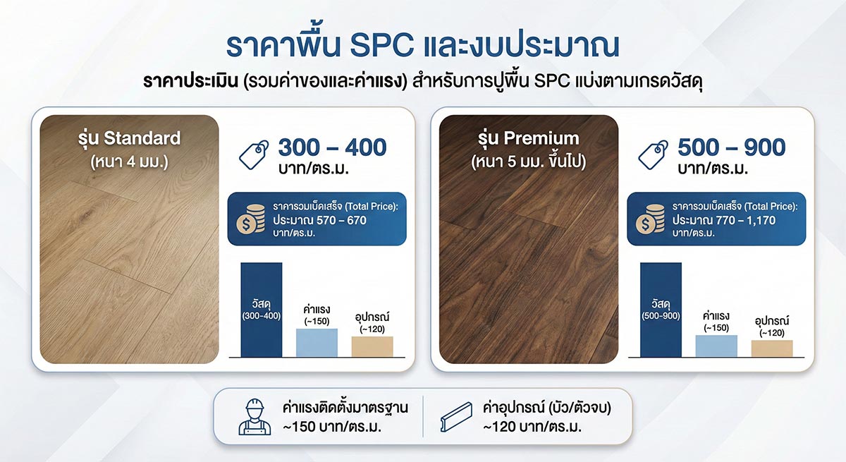 ราคาพื้น SPC และงบประมาณ ราคาพื้น SPC และงบประมาณ